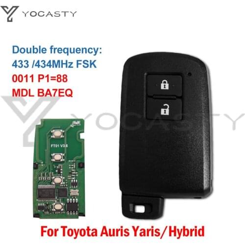 YOCASTY MDL BA7EQ For Toyota Auris Yaris Hybrid RAV4 2012 2013 2014 2017 0011 Board Keyless Proximity Smart Car Key 433/434MHz