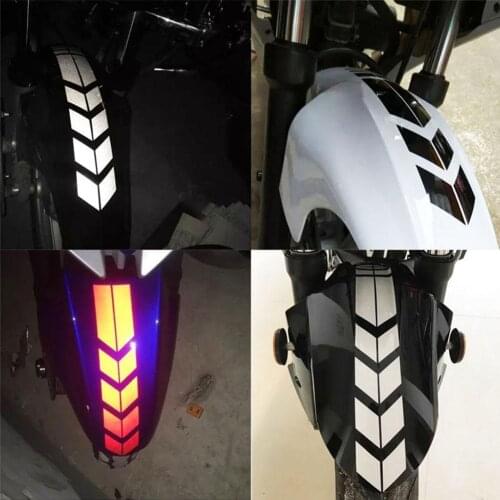 Motorcycle Stickers Reflective Wheel Car Sticker Decal on Fender Waterproof Safety Warning Arrow Tape Car Decals 34 x 5.5cm