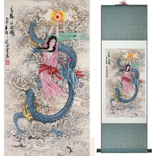 Traditional Chinese art painting Silk scroll painting Chinese wash painting Chinese wash painting 19040913