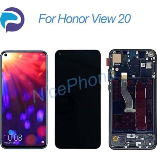 For honor View 20 2310*1080 lcd screen touch digitizer assembly replacement with frame for honor view 20 PCT-AL10/TL10/L29 lcd
