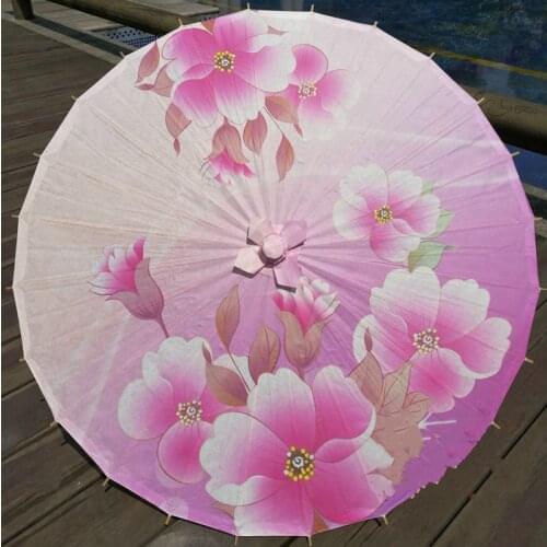 1PCS 70CM Classical Handmade Paper Umbrella Chinese Parasol Decoration Gift Dance Gift Umbrella Bridal Wedding Sunshade Umbrella