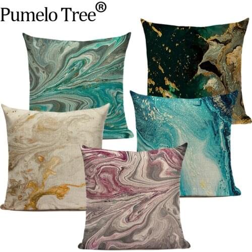 1 Piece Of Marble Pattern Cushion Cover Decorative Pillowcase Household Cushion Cover Rock Print Pillowcase Funda Cojines