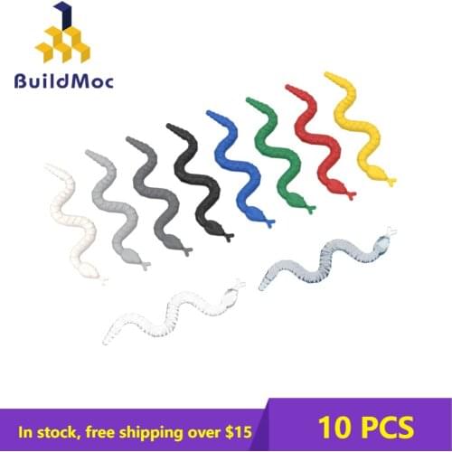 10PCS MOC Bricks 30115 Snake For Building Blocks Parts DIY Construction Creative Gift Toys