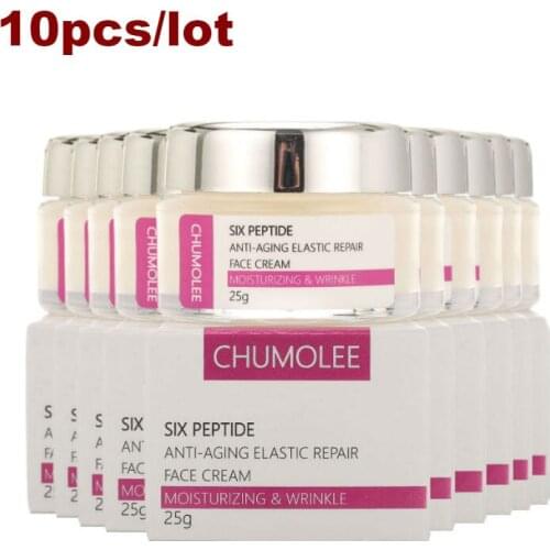 10PCS Chumolee Peptide Face Cream Firming Lifting Anti-Aging Remove Wrinkle Whitening Brightening Moisturizing Facial Skin Care