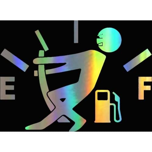 12.7*9.2cm High Gas Consumption Decal Fuel Gage Empty Car Sticker Vinyl On Car Funny Stickers and Decals 3D Car Styling