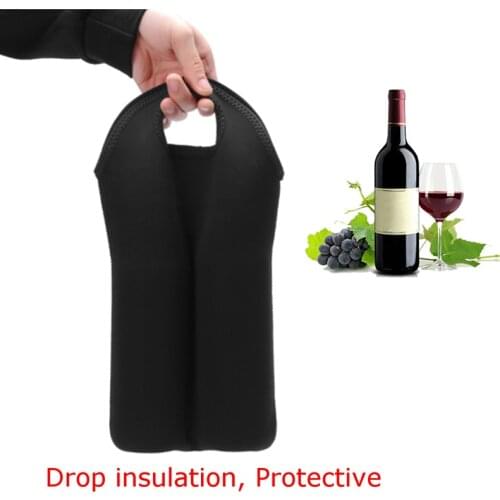 2 Bottles Wine Bag Covers Wine Bottle Holder Cooler Bag Wine Bottles Insulated Travel Carrier Carrying Tote Picnic Storage