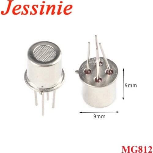 2pcs MG812 Gas Sensor Module CO2 Carbon Dioxide Sensor 0-10000ppm Ultra Low Power Consumption for Detection Gas Air Quality