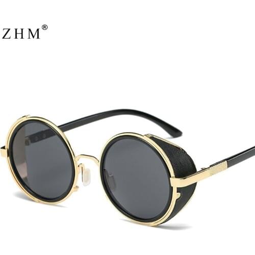 2020 Fashion Steampunk Sunglasses Women Men Vintage Round Metal Sun Glasses UV400 Steam Retro Sunglassess Gafas De Sol Mujer