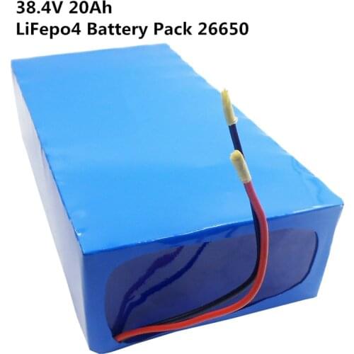 38.4V 20Ah rechargeable lifepo4 battery pack for 36V solar energy storage ebike hand lawnmower and electric pruning shears