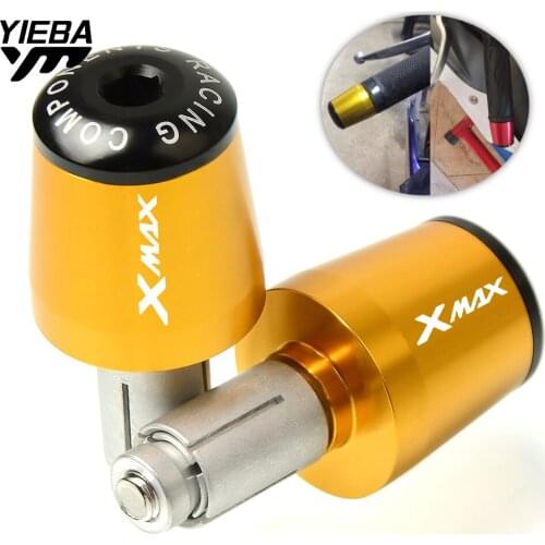 For YAMAHA XMAX X-MAX X MAX 125 200 250 300 400 CNC Aluminum Motorcycle Handle Hand Bar Ends Handlebar Grips Ends FOR XMAX