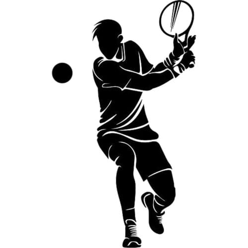 Car Stickers Decor Motorcycle Decals Fashion Sport Tennis Player Decorative Accessories Creative Waterproof PVC.17cm*10cm