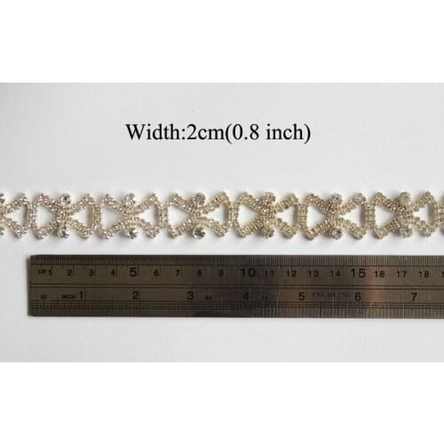 Free Shipping 5 yards Crystal Rhinestone Trim, Rhinestone Applique, Bridal Applique,Wedding Applique,Rhinestone Chain LSRT90602
