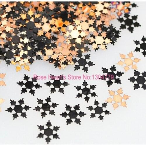 Black metal nail foil decals sticker 3d nail art decoration tool Winter Snowflak