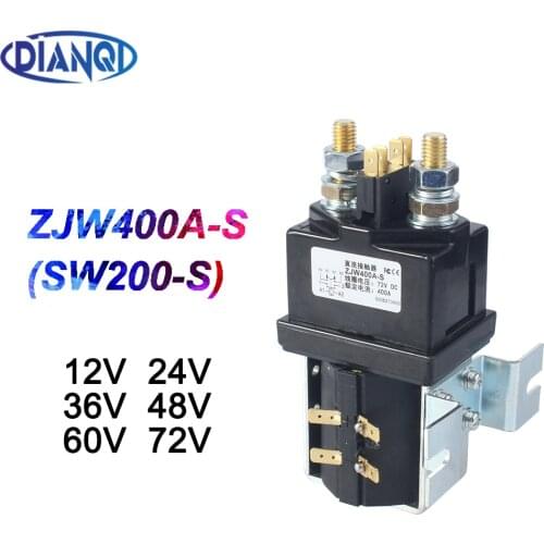 DIANQI SW200-S normally open 12V 24V 36V 48V 60V 72V DC Contactor ZJW400A-S for forklift handling drawing wehicle car PUMP MOTOR