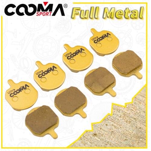 Bicycle Disc Brake Pads for Hayes MX2 MX3 MX4 SOLE, GX-C, JAK-5 Disc Brake, Gold Full Metal, 4 Pairs