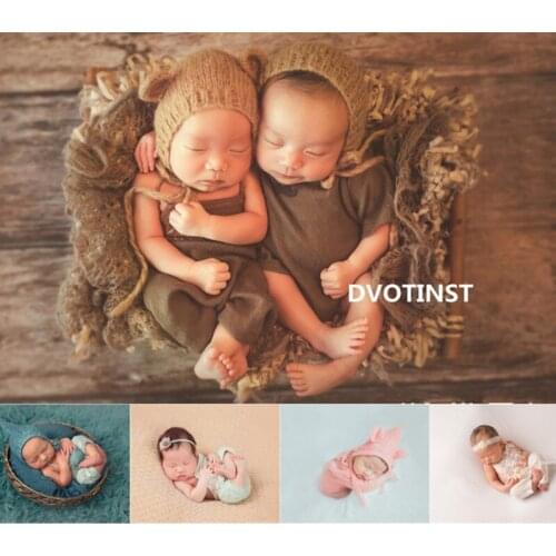 Dvotinst Newborn Photography Props Baby Outfit Hat Headband Set Infant Fotografia Accessories Studio Shoots Bebes Photo Props