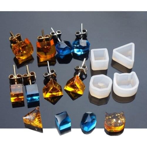 5PC Multi Design Women Clear Silicone Mold For Making Jewelry Earrings DIY Mold Resin Casting Resin Molds For Jewelry