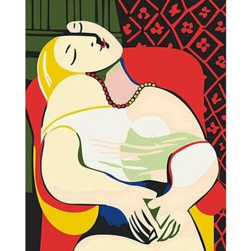 GATYZTORY Frame DIY Painting By Numbers Dream Picasso Picture Paint By Numbers For Adults Acrylic Diy Gift Home Wall Art Picture