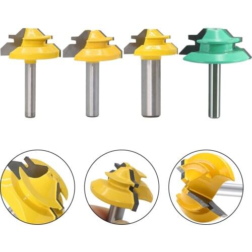 Shank wood router bit Straight end mill 6mm 8mmtrimmer cleaning flush trim corner round cove bits tools Milling Cutter for woodw