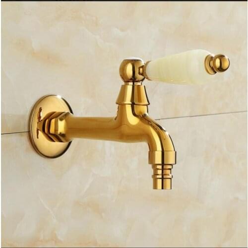 Gold Brass Garden Faucet Brief bib-cock faucet washing machine faucet copper bibcock,Toilet tap,Garden faucet