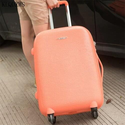 KLQDZMS 20/24/28inch PP fashion travel suitcase women and men rolling luggage spinner trolley bags with wheels
