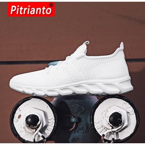 Mens Sports Shoes Fashion Lace-Up Running Shoes Sports Lightweight Breathable Soft Comfortable Tennis Shoes