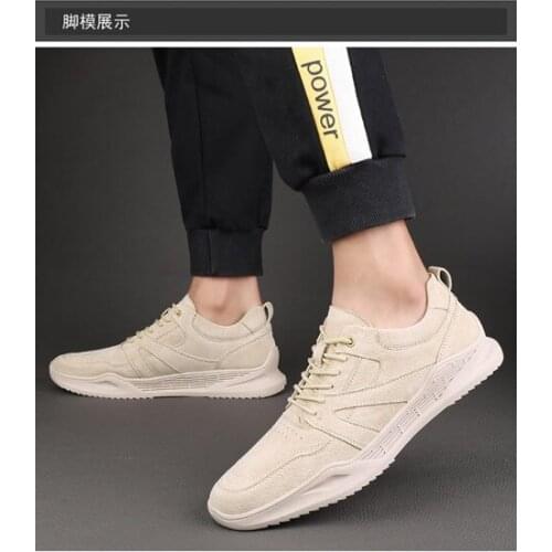 2021 Fashion Men High quality Leather Casual Flats Sneakers Men Lace-Up Off White Light Comfortable Sneaker Men Driving Shoes