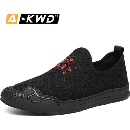 New Mesh Causal Shoes for Men Turnschuhe Fashion Black Men Sneakers Low Help Slip-ons Footwear Breathable Casual Shoes Men 39-44