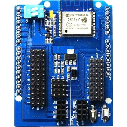 Upgraded version ESP8266 Web Server serial WiFi expansion board shield ESP-13 with ESP-WROOM-02 module