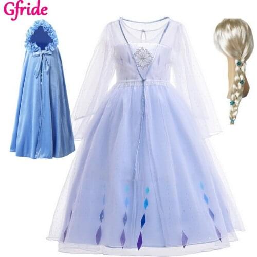 Girls Dress with Long Cloak 90-100 cm Princess Dress up Mesh Sleeve Costumes Halloween Christmas Cosplay Fancy Party Costume