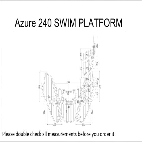 Azure 240 Swim Platform Boat EVA Faux Teak Decking Floor Pad