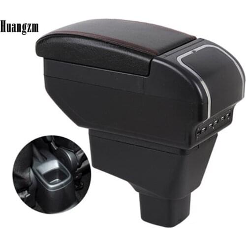 USB Charging Car Armrest Box For Suzuki Sx4 2007-2013 Dual Layer Center Console Storage Box with ashtray Cup holder Car modifica