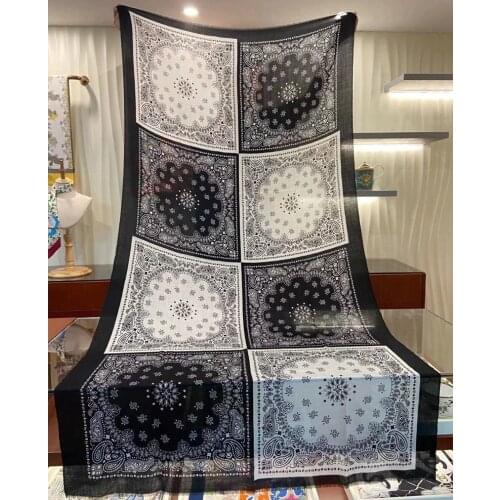 Lightweight Long 100% Cashmere Scarf Pashmina Paisley Print Women Luxury Winter Scarves Wraps 200*100cm