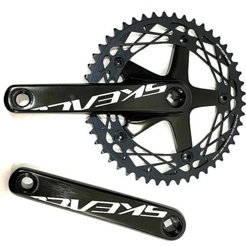 SKE 49T Bike Crankset 165mm Crank Spider Net Cobweb Chainwheel Square Hole Single Speed Bicycle Parts Fixed Gear BMX Part