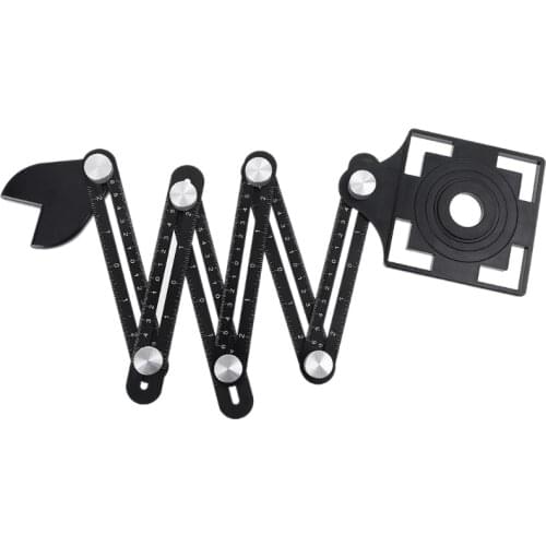 Tile Opening Locator Paving Floor Tiles Folding Rule Angle Finder Measuring Ruler 6-Side Template Tool