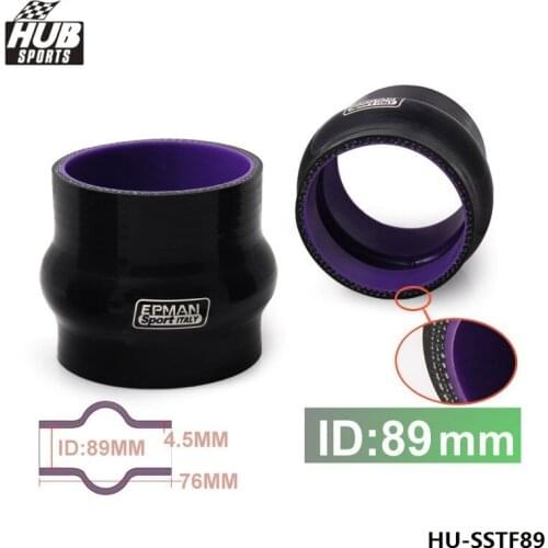 High Temp Reinforced Silicone Hump Coupler Hose 4-ply 3.5" 89mm For Toyota rav4 HU-SSTF89
