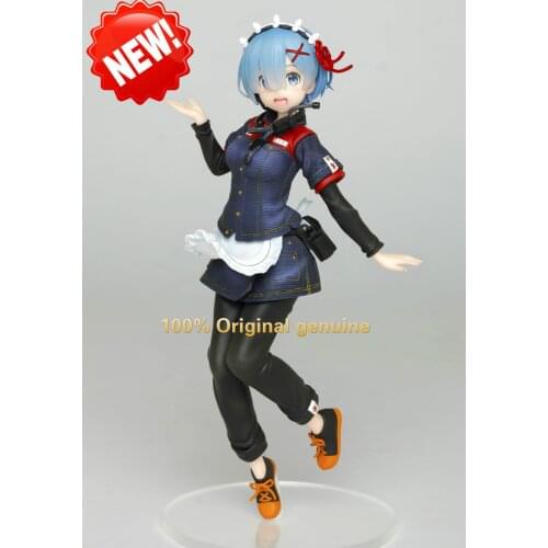 Japanes Anime Re:Zero kara Hajimeru Isekai Seikatsu RAM uniform PVC Action Figure Anime Figure Model Toys Figure Doll Gift