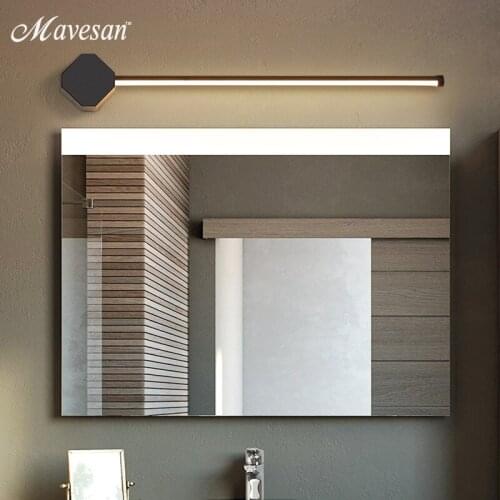 Mirror Lights Wall Lamp LED Bathroom Black/White Modern Makeup Dressing Bathroom LED Mirror Lamps Fixture Indoor Home Lighting