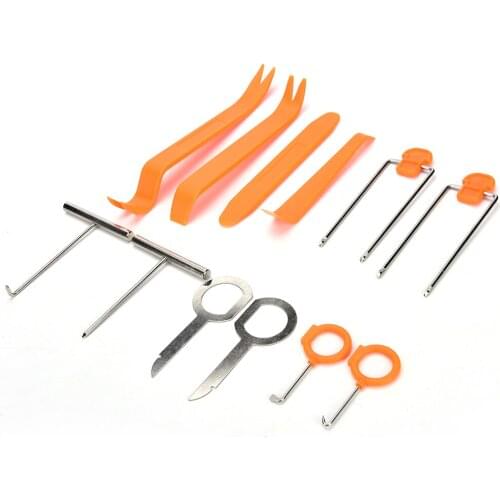 12pcs Auto Car Radio Door Clip Panel Trim Dash Audio Removal Installer Pry Tool new
