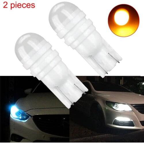 2Pcs Signal Lamp T10 Led W5W 3030 168 194 T10 Led Bulb Ceramics Auto License Bulb Interior Wedge Clearance Light White#297188