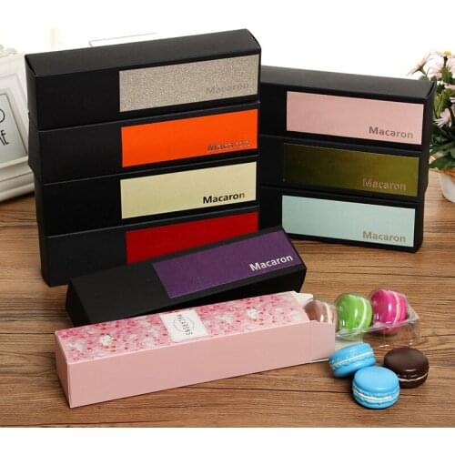30Pieces Creative Macaron Packaging Boxes Cookie Boxes With Plastic Inner Packaging Containers Wedding Birthday Party Gift Cases