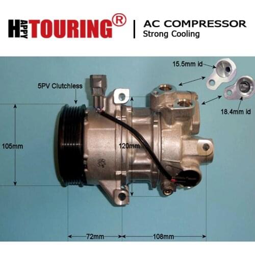 5SE09C AC Compressor for MITSUBISHI SMART COLT MIRAGE Mercedes 5PK 7813A058 4542300111 7813A132 A4542300111 MR568990 447220-9684