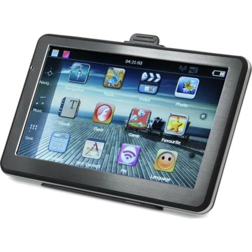 7 inch HD Touch Screen Car GPS Navigation 256M 8GB Sat Navigator FM Transmitter Buddle latest free maps