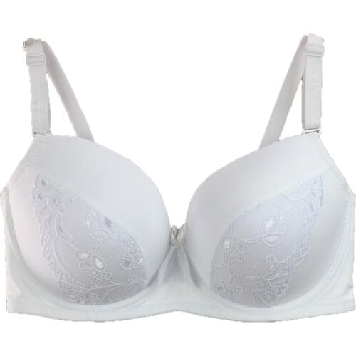 Push Up Bras New Fashion Sexy Solid Bow Comfortable Strappy Lingerie 40/90 42/95 44/100 CD Cup Underwear Large Size Lingerie