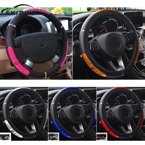 Chinese Dragon Design Car Steering Wheel Cover Fur Steering Wheel Cover Business Style Pu Leather Steering-Wheel Car Accessories