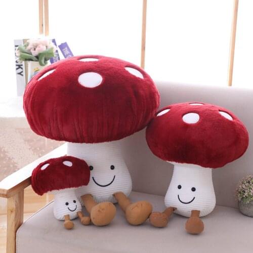 Lovely Mushroom Pillow Stuffed Plush Mushroom Soft Cute Sleeping Pillow Stuffed Animals Plush Fidget Toys Classic Toys Kids Toy
