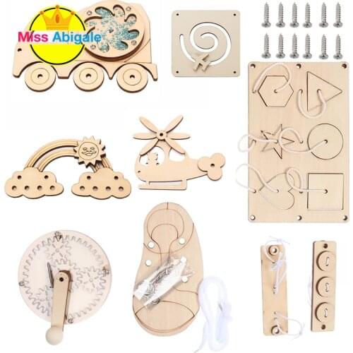 Baby Busy Board Diy Accessories Material Duck Slide Busyboard Early Childhood Education Wooden Toys Scrapbook Puzzle Supplies