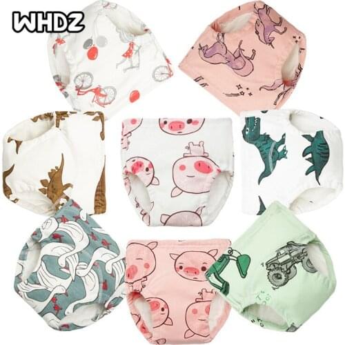 Baby Potty Toilet Training Pants Nappies Cartoon Boys Girls Underwear for Toddler Cotton Panties Reusable Diapers Cover