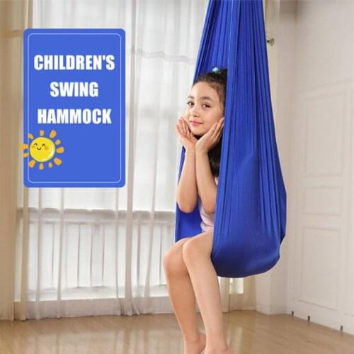 100*280CM Cotton Outdoor Indoor Swing Hammock Elastic Swing Sensory Training To Relieve Autism Parcel Steady Seat Swing