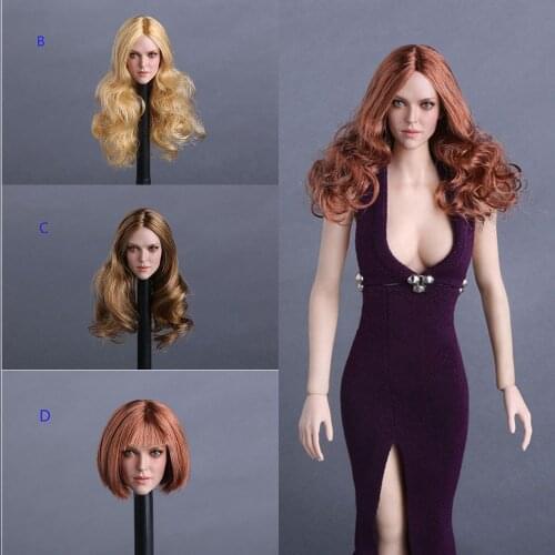 In Stock Best Sell 1/6 Scale GC009 Amanda Seyfried Head Model with Curly Hair for 12" Female Figure Body Doll